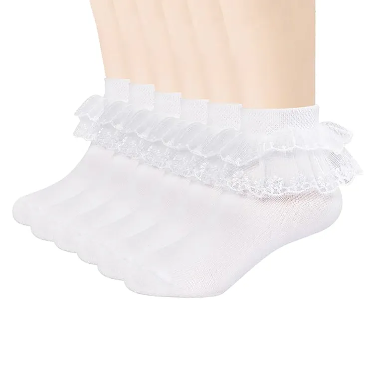 Krajkové dívčí ponožky